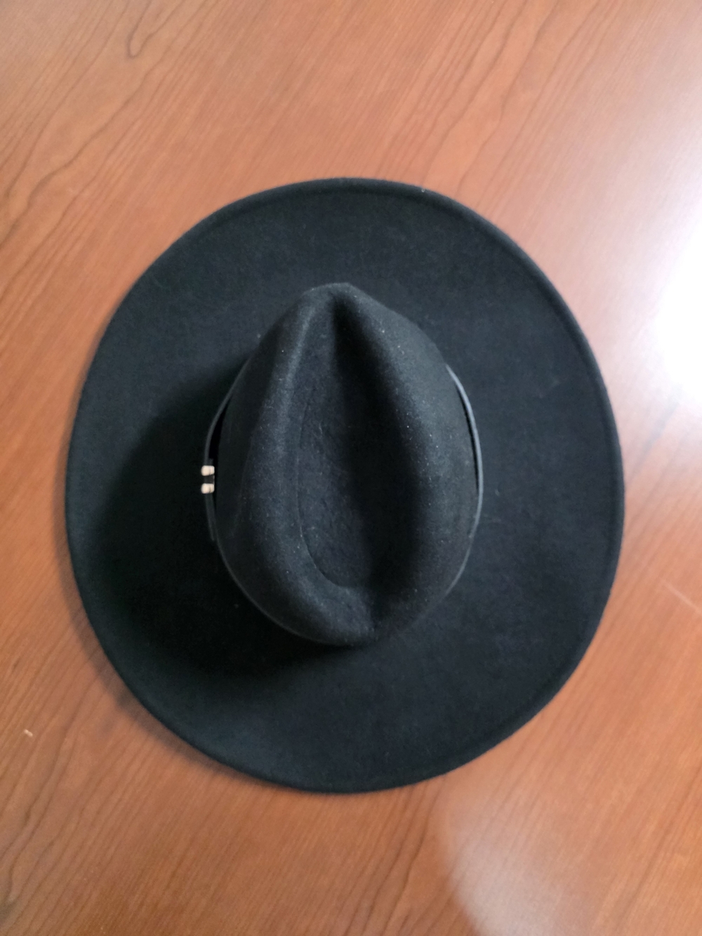 House of Harlow 1960 Black 100% Wool Wide Brim Fedora Hat One Size Western
